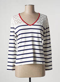 Tricou mâneci lungi mâneci lungi albastru PAUL BRIAL femme