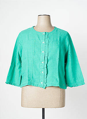 Jachete casual guler rotund verde MALOKA femeie