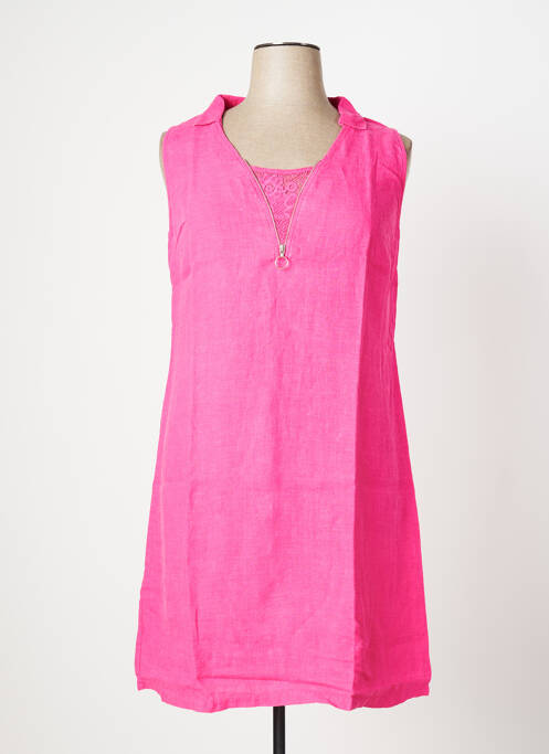 Rochie midi roz MALOKA femeie