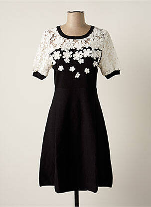 Rochie midi mâneci scurte mâneci scurte negru PAUL BRIAL femeie