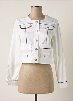 Jachete casual guler rotund alb PAUL BRIAL femeie