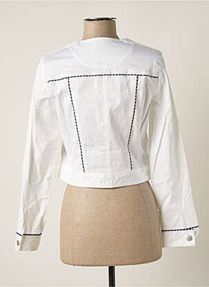 Jachete casual guler rotund alb PAUL BRIAL femeie