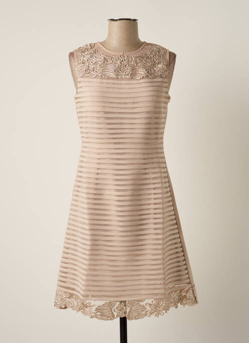 Rochie scurtă bej PAUL BRIAL femeie