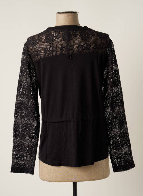 Vestă cu mâneci lungi elasticitate negru MALOKA femme