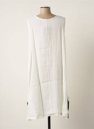 Tunică fără mâneci guler rotund alb G!OZE femeie