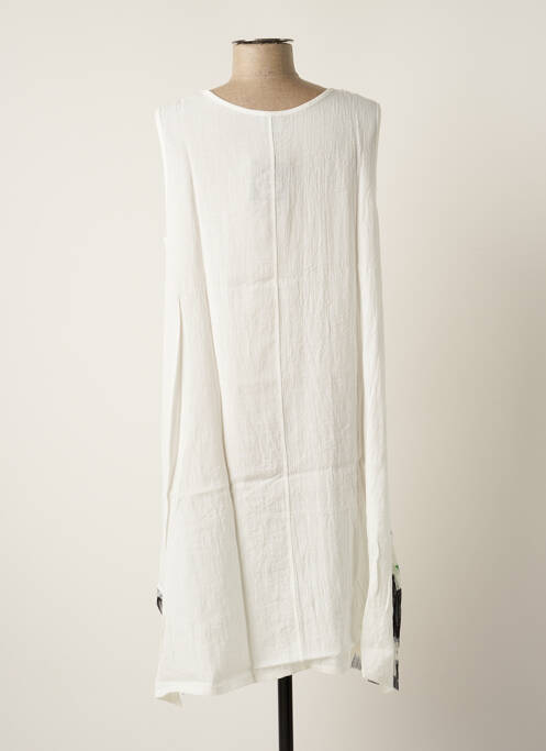 Tunică fără mâneci guler rotund alb G!OZE femme