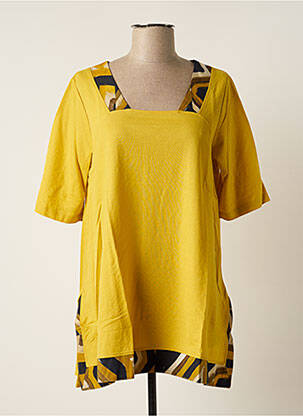 Tunică mâneci scurte galben G!OZE femeie