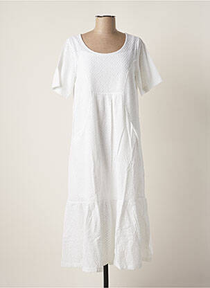 Rochie midi mâneci scurte mâneci scurte alb G!OZE femeie