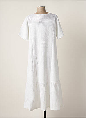 Rochie midi mâneci scurte mâneci scurte alb G!OZE femeie