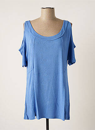 Tunică mâneci scurte albastru MALOKA femeie
