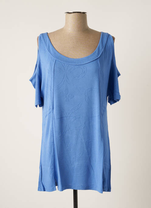 Tunică mâneci scurte albastru MALOKA femeie