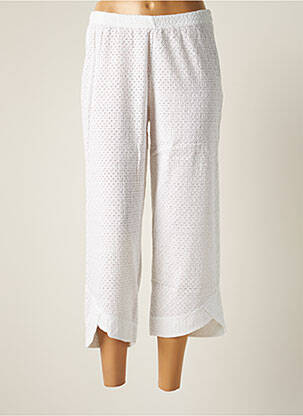 Pantalon trei sferturi croială dreaptă mărime normală alb G!OZE femme