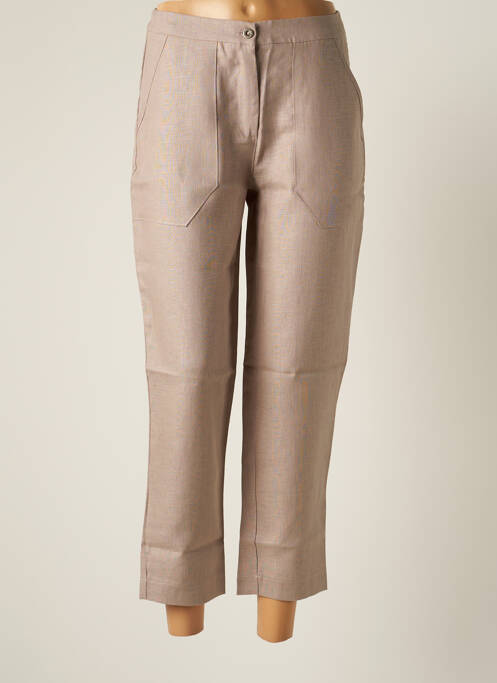 Pantalon trei sferturi bej MALOKA femeie