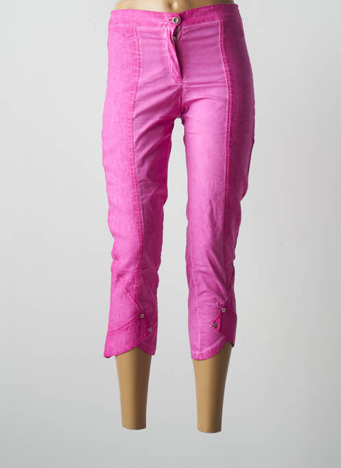 Pantalon trei sferturi roz MALOKA femeie