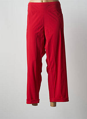 Pantalon trei sferturi croială dreaptă mărime normală roșu MALOKA femme