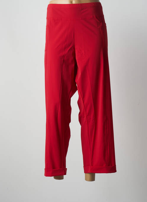 Pantalon trei sferturi roșu MALOKA femeie