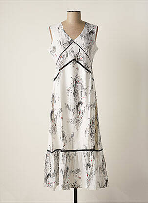 Rochie lungă alb MALOKA femeie