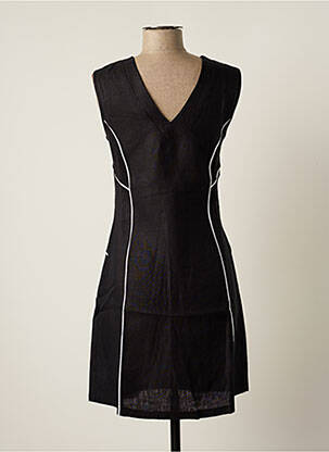 Rochie midi fără mâneci fără mâneci negru MALOKA femeie