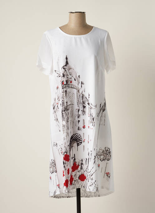 Rochie midi alb MALOKA femeie