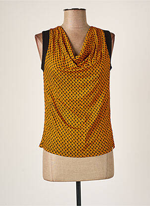 Top țesătură jersey fără mâneci portocaliu PAUL BRIAL femme