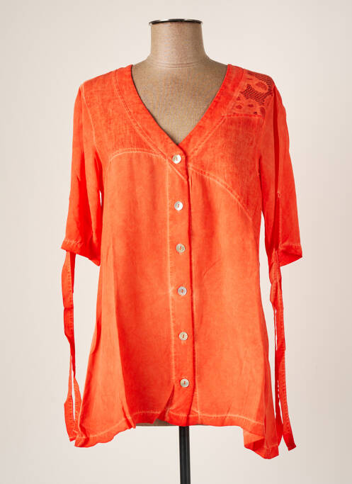 Tunică mâneci scurte portocaliu MALOKA femeie