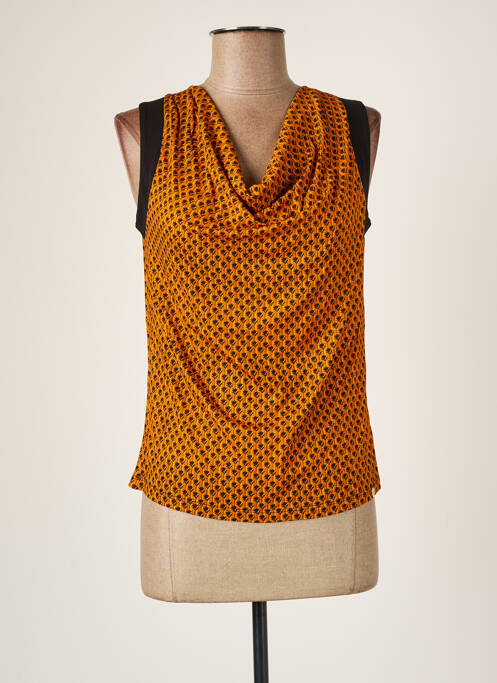 Top țesătură jersey fără mâneci portocaliu PAUL BRIAL femme