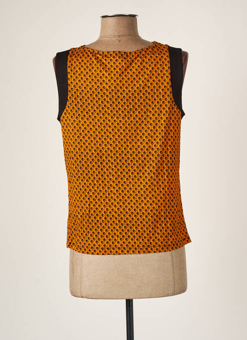 Top țesătură jersey fără mâneci portocaliu PAUL BRIAL femme