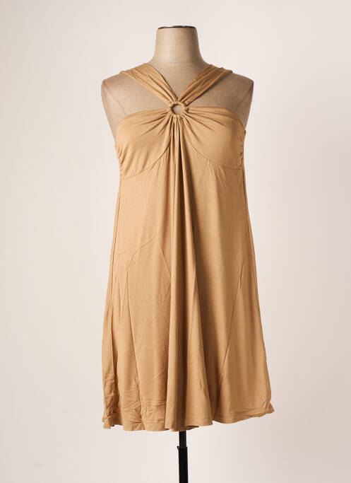 Rochie midi maro MALOKA femeie