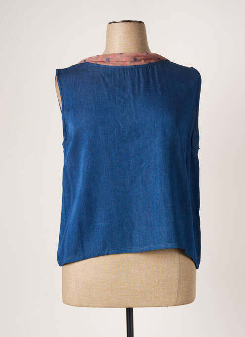 Top croială cambrată fără mâneci albastru PAUL BRIAL femme