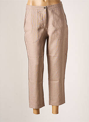 Pantalon trei sferturi maro MALOKA femeie