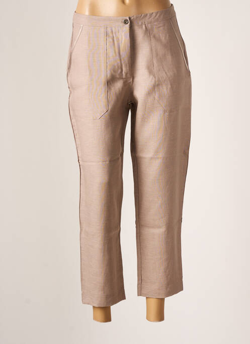 Pantalon trei sferturi maro MALOKA femeie