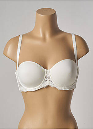 Sutien efect material satinat sutien balconet cu decolteu înalt bej SIMONE PERELE femeie