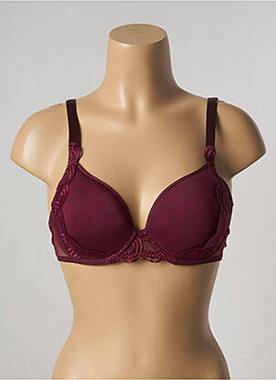 Sutien efect material satinat top sutien modelat roșu SIMONE PERELE femeie