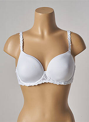 Sutien efect material satinat top sutien modelat alb SIMONE PERELE femeie