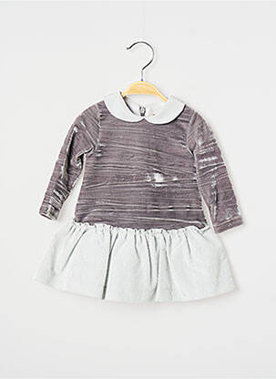 Rochie midi guler claudine mâneci lungi gri SAFER BABY fată