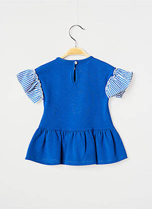 Rochie midi mâneci scurte mâneci scurte albastru J.O MILANO fată