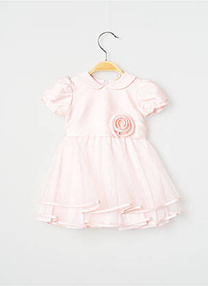 Rochie midi guler claudine mâneci scurte roz SAFER BABY fată