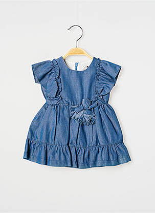 Rochie midi mâneci scurte mâneci scurte albastru J.O MILANO fată