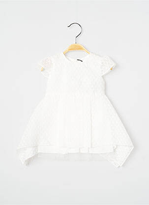 Rochie midi mâneci scurte mâneci scurte alb J.O MILANO fată