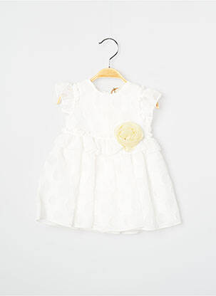 Rochie midi închidere cu fermoar la spate mâneci scurte alb SAFER BABY fată