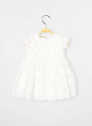 Rochie midi închidere cu fermoar la spate mâneci scurte alb SAFER BABY fată