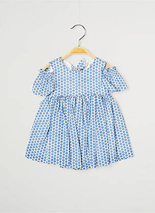 Rochie midi mâneci scurte mâneci scurte albastru J.O MILANO fată