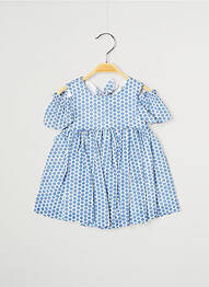Rochie midi închidere cu fermoar la spate mâneci scurte albastru J.O MILANO fille