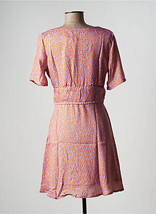 Rochie scurtă mâneci scurte mâneci scurte portocalie LAAGAM femeie