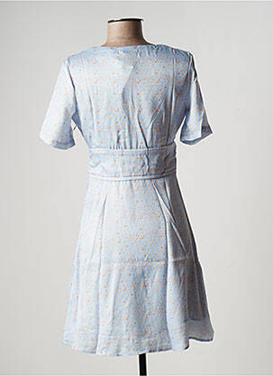Rochie scurtă mâneci scurte mâneci scurte albastru LAAGAM femeie