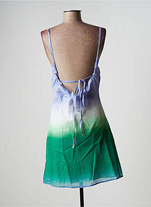 Rochie scurtă croială cambrată bretele subțiri verde LAAGAM femeie