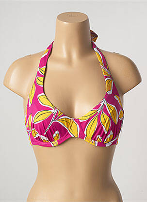 Sutien de costum de baie elasticitate sutien cupe întregi cu decolteu înalt roz AUBADE femeie