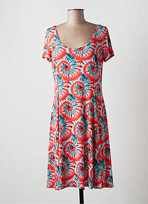 Rochie midi imprimeu fantezie mâneci lungi albastru MULTIPLES femeie
