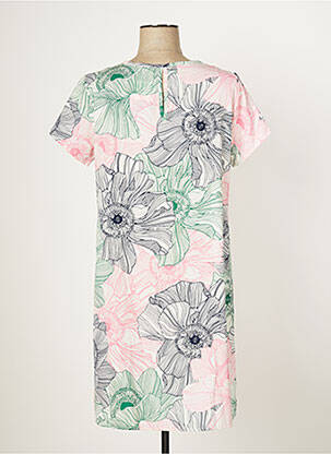 Rochie midi imprimeu floral mâneci scurte alb MULTIPLES femeie