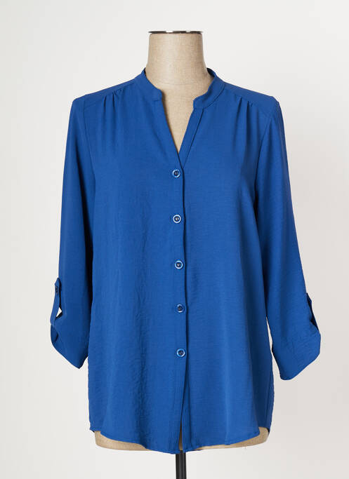 Cămașă croială fluidă mâneci 3/4 albastru MULTIPLES femme